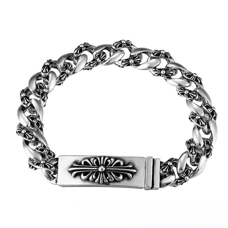 CHROME HEARTS STYLE — Silver Bracelet