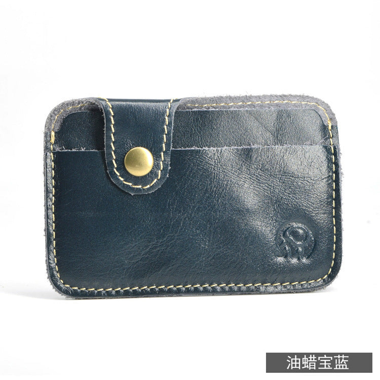 COWHIDE ROUND — Slim Card Wallet