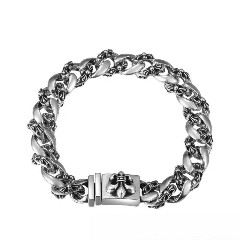 CHROME HEARTS STYLE — Silver Bracelet