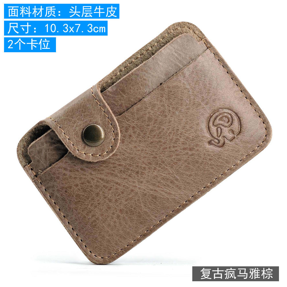 COWHIDE ROUND — Slim Card Wallet