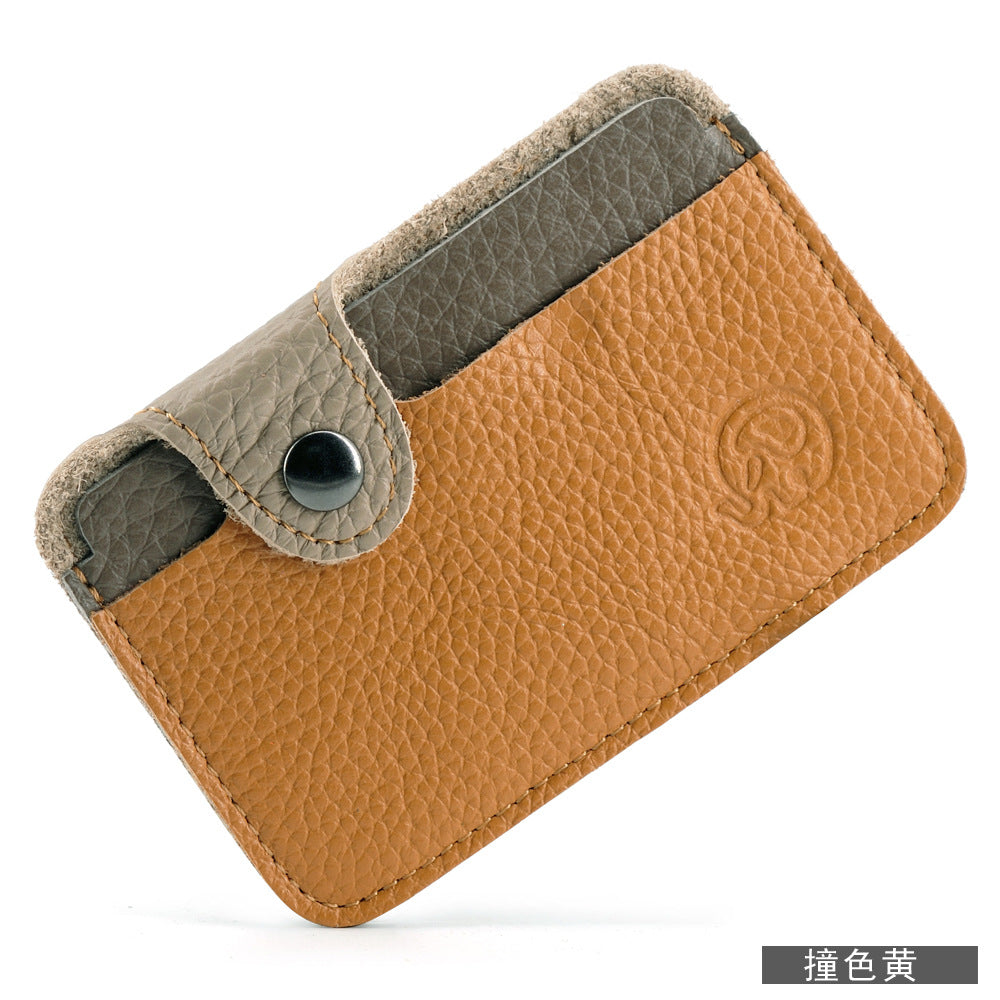 COWHIDE ROUND — Slim Card Wallet