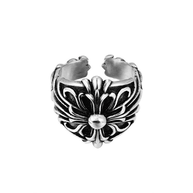 CHROME CROSS — Sterling Silver Ring