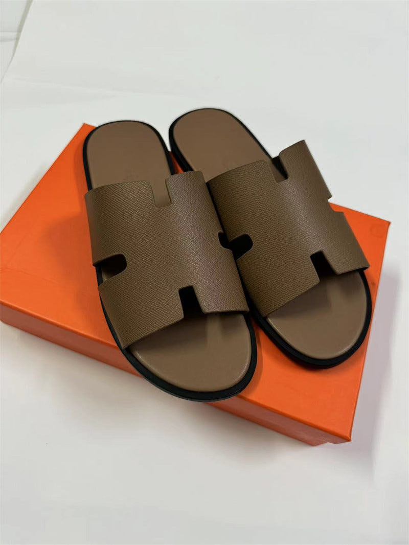 PALM SLIDE | Luxury Leather Casual Slippers UAE