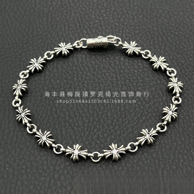 CHROME HEARTS STYLE — Silver Bracelet