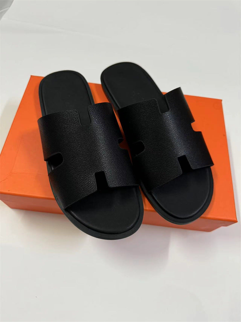 PALM SLIDE | Luxury Leather Casual Slippers UAE