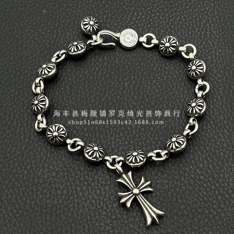 CHROME HEARTS STYLE — Silver Bracelet
