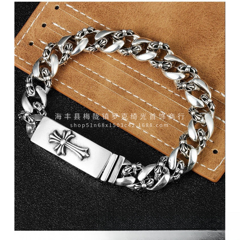 CHROME HEARTS STYLE — Silver Bracelet