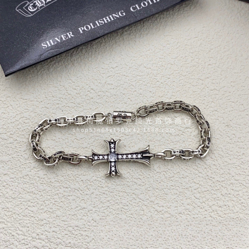 CHROME HEARTS STYLE — Silver Bracelet