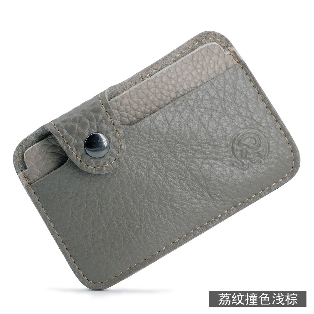 COWHIDE ROUND — Slim Card Wallet