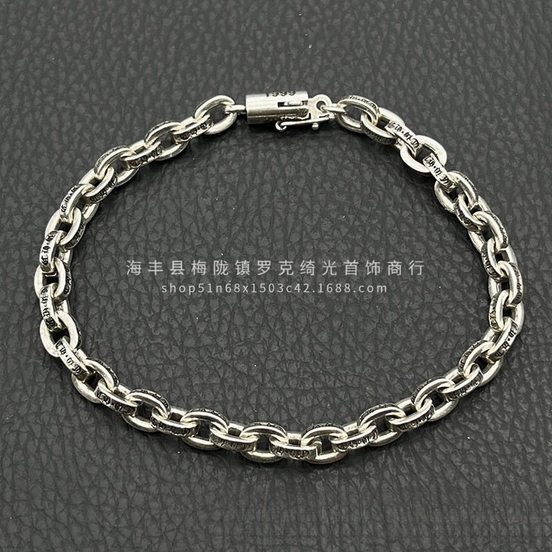 CHROME HEARTS STYLE — Silver Bracelet