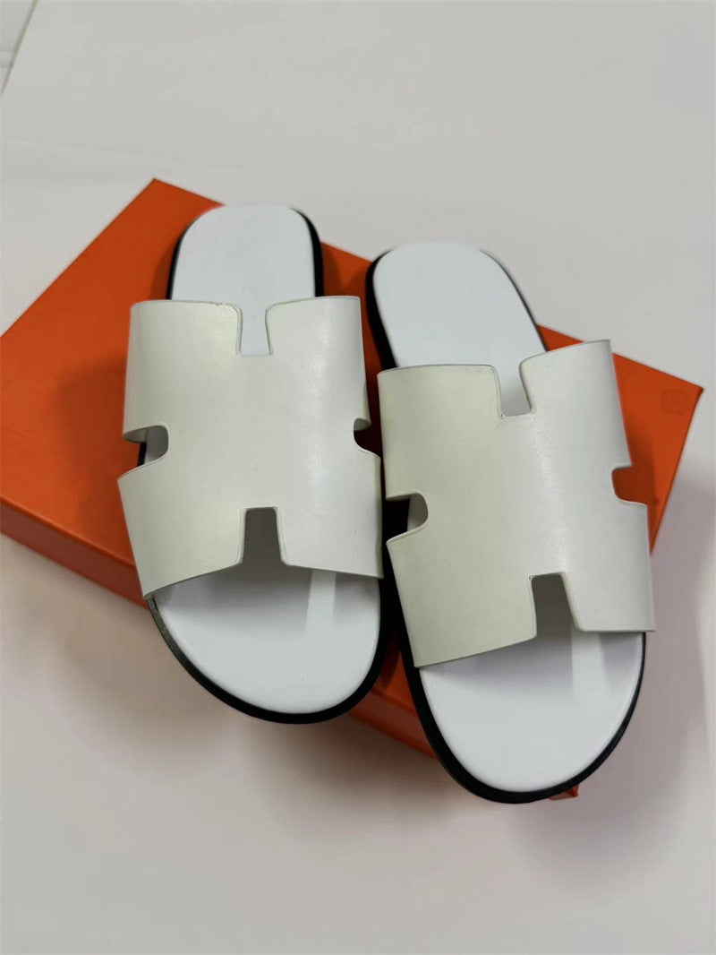 PALM SLIDE | Luxury Leather Casual Slippers UAE