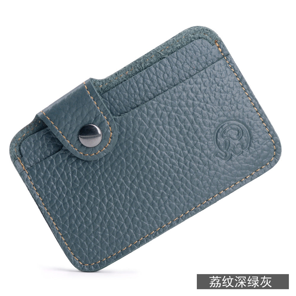 COWHIDE ROUND — Slim Card Wallet