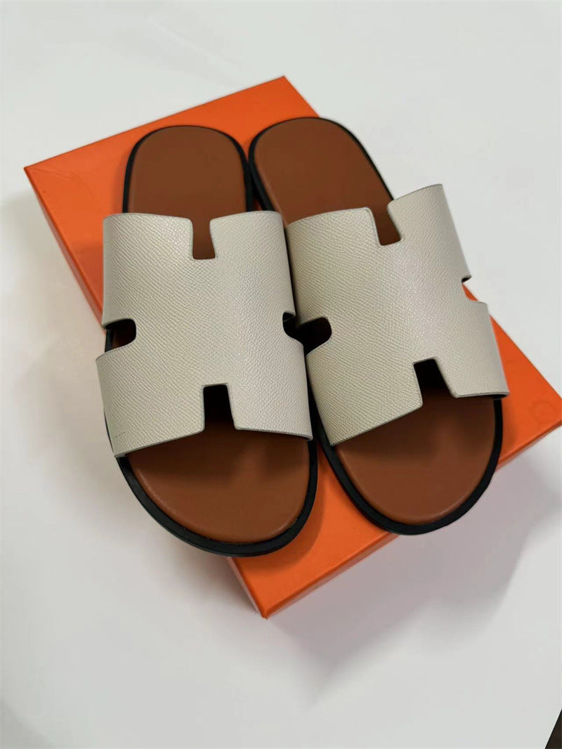 PALM SLIDE | Luxury Leather Casual Slippers UAE
