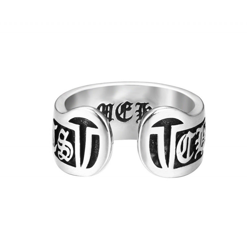 CHROME CROSS — Sterling Silver Ring