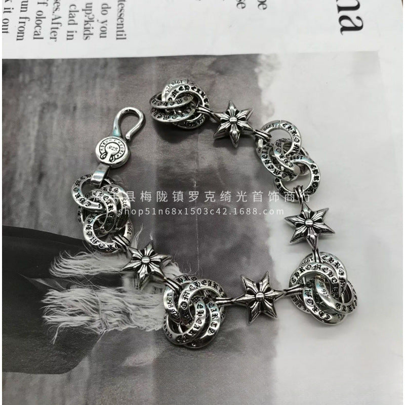 CHROME HEARTS STYLE — Silver Bracelet