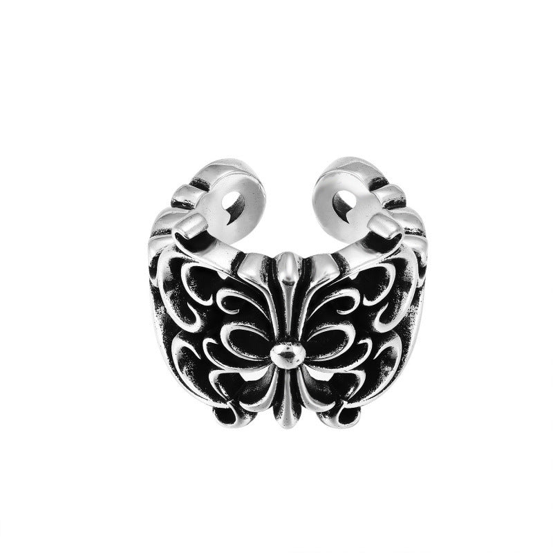 CHROME CROSS — Sterling Silver Ring