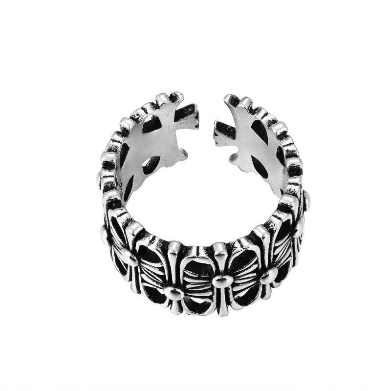 CHROME CROSS — Sterling Silver Ring