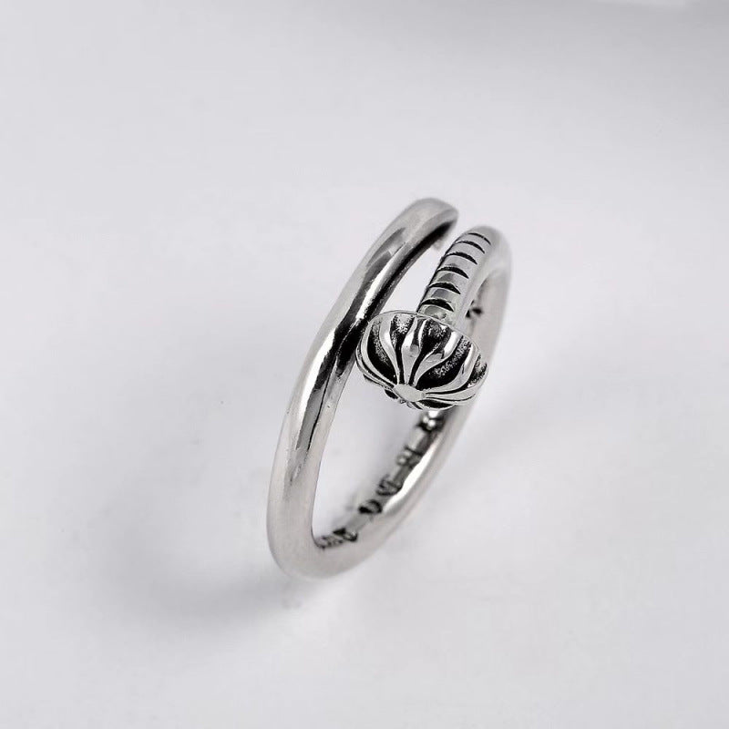 CHROME CROSS — Sterling Silver Ring