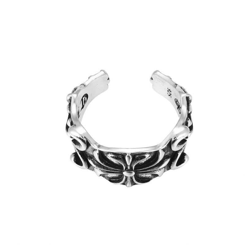 CHROME CROSS — Sterling Silver Ring