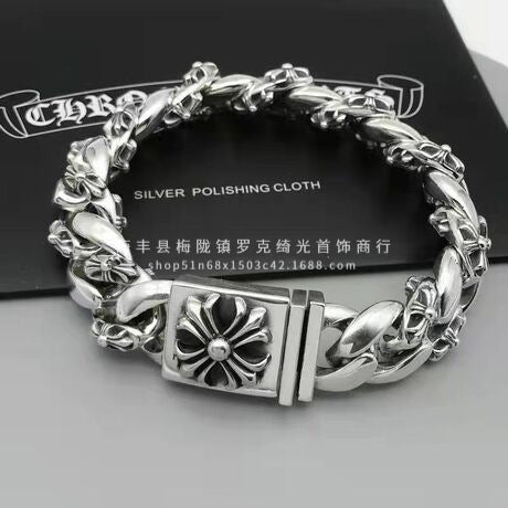 CHROME HEARTS STYLE — Silver Bracelet