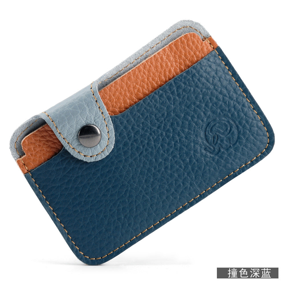 COWHIDE ROUND — Slim Card Wallet