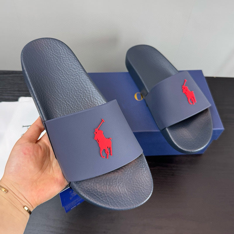 POLO PONY | Embroidered Logo Slide Sandals UAE