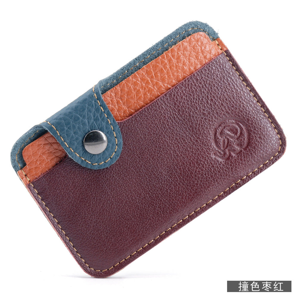 COWHIDE ROUND — Slim Card Wallet