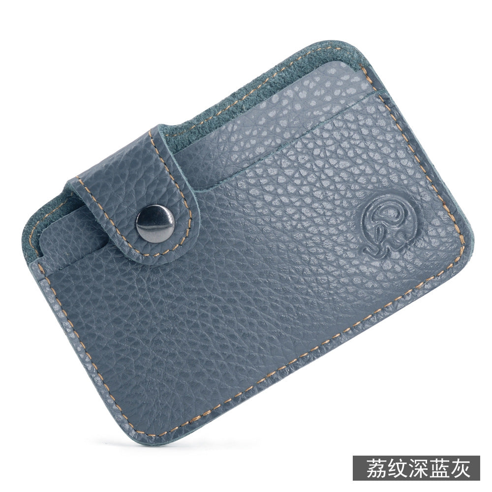 COWHIDE ROUND — Slim Card Wallet