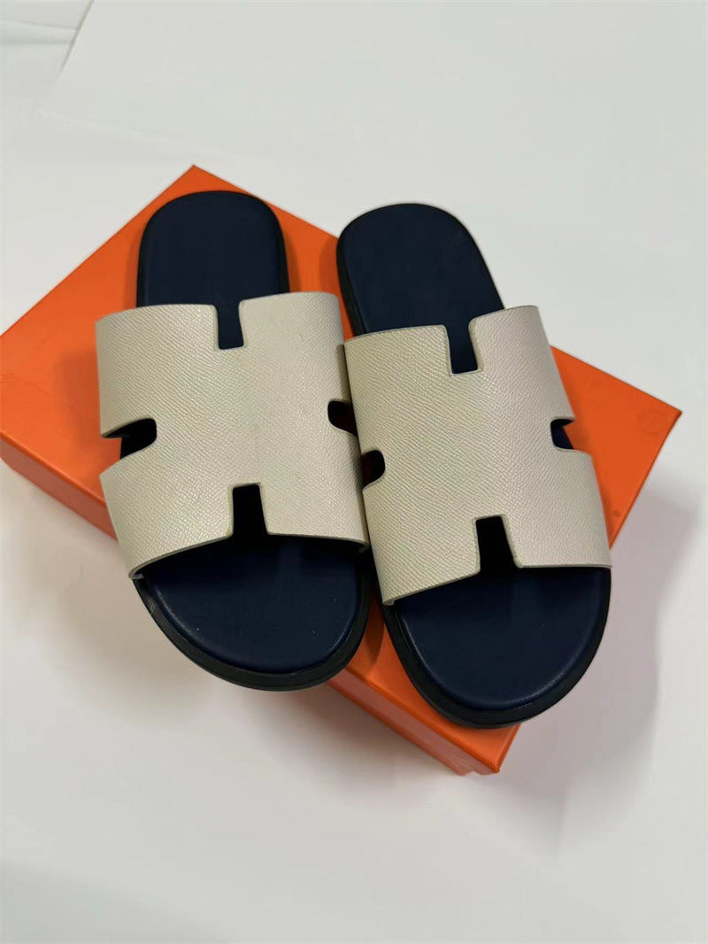 PALM SLIDE | Luxury Leather Casual Slippers UAE