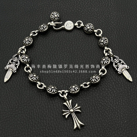 CHROME HEARTS STYLE — Silver Bracelet