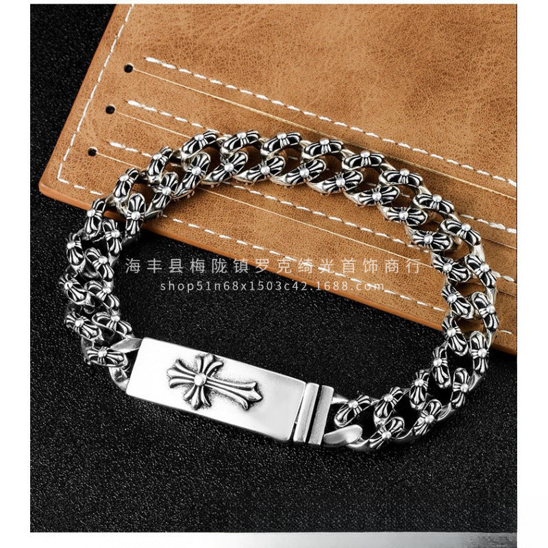 CHROME HEARTS STYLE — Silver Bracelet