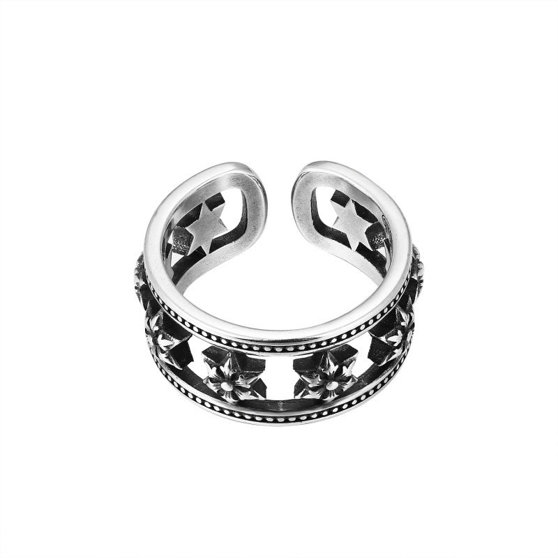 CHROME CROSS — Sterling Silver Ring