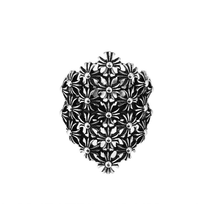 CHROME CROSS — Sterling Silver Ring