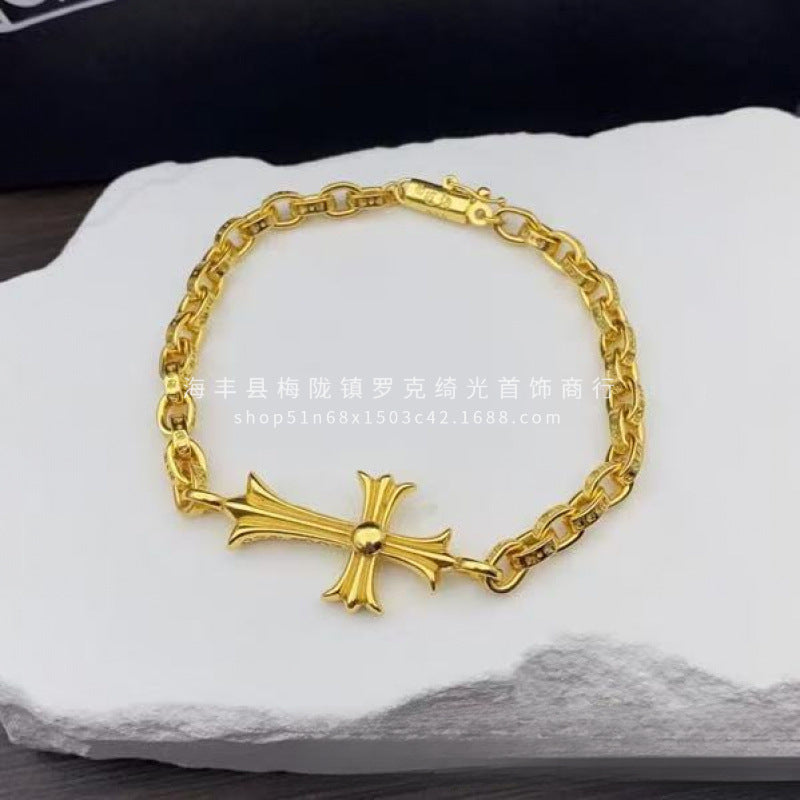 CHROME HEARTS STYLE — Silver Bracelet