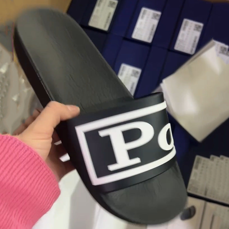 POLO PONY | Embroidered Logo Slide Sandals UAE