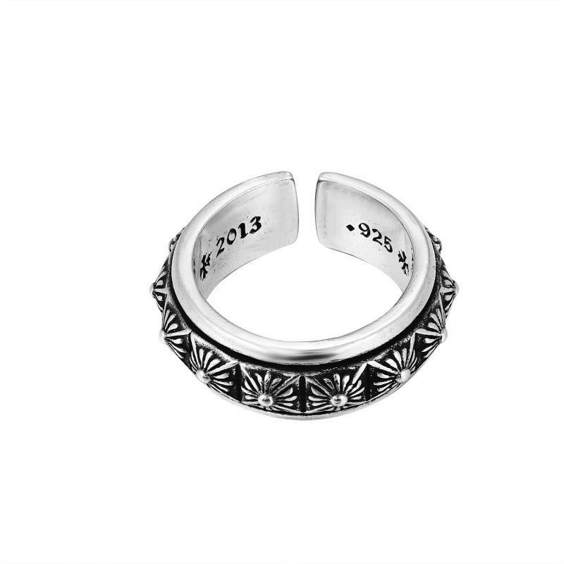 CHROME CROSS — Sterling Silver Ring