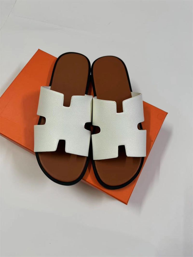 PALM SLIDE | Luxury Leather Casual Slippers UAE