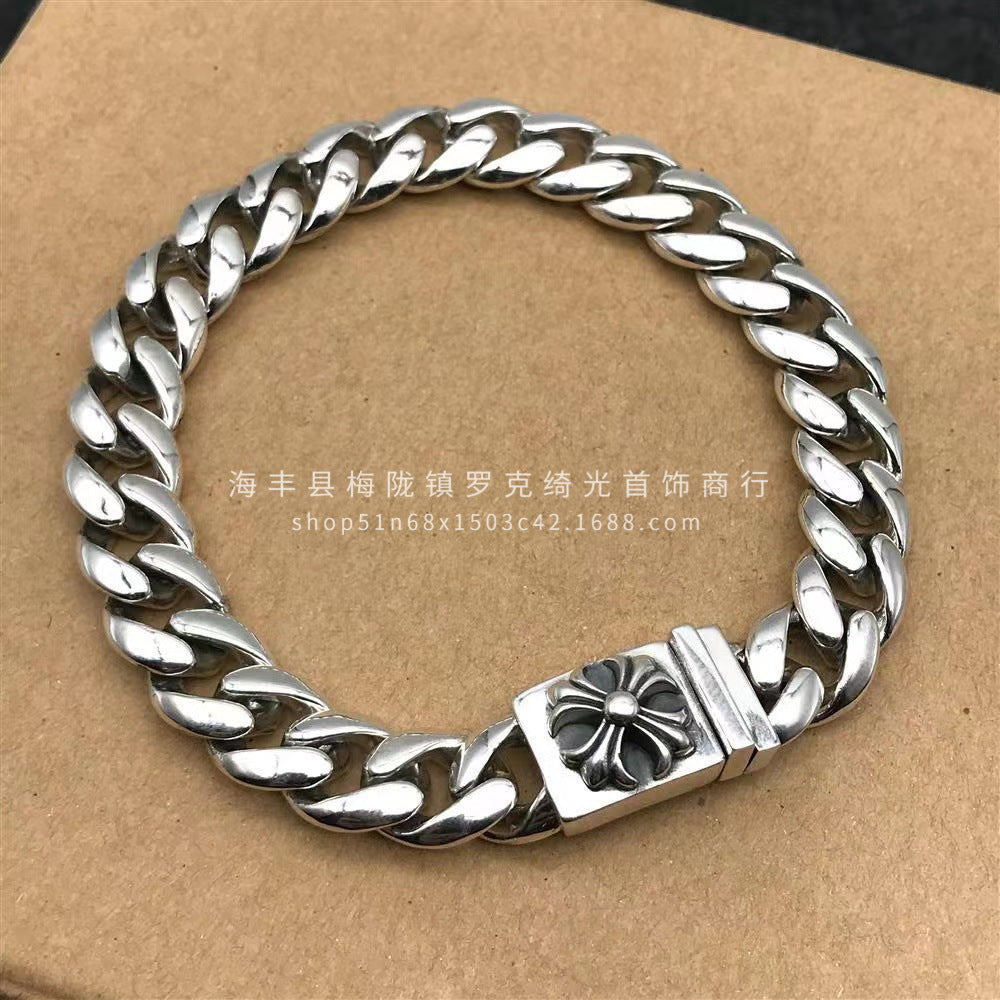 CHROME HEARTS STYLE — Silver Bracelet