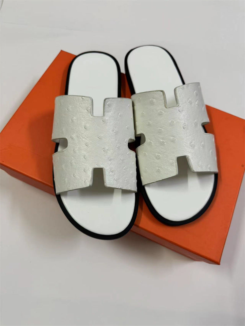 PALM SLIDE | Luxury Leather Casual Slippers UAE