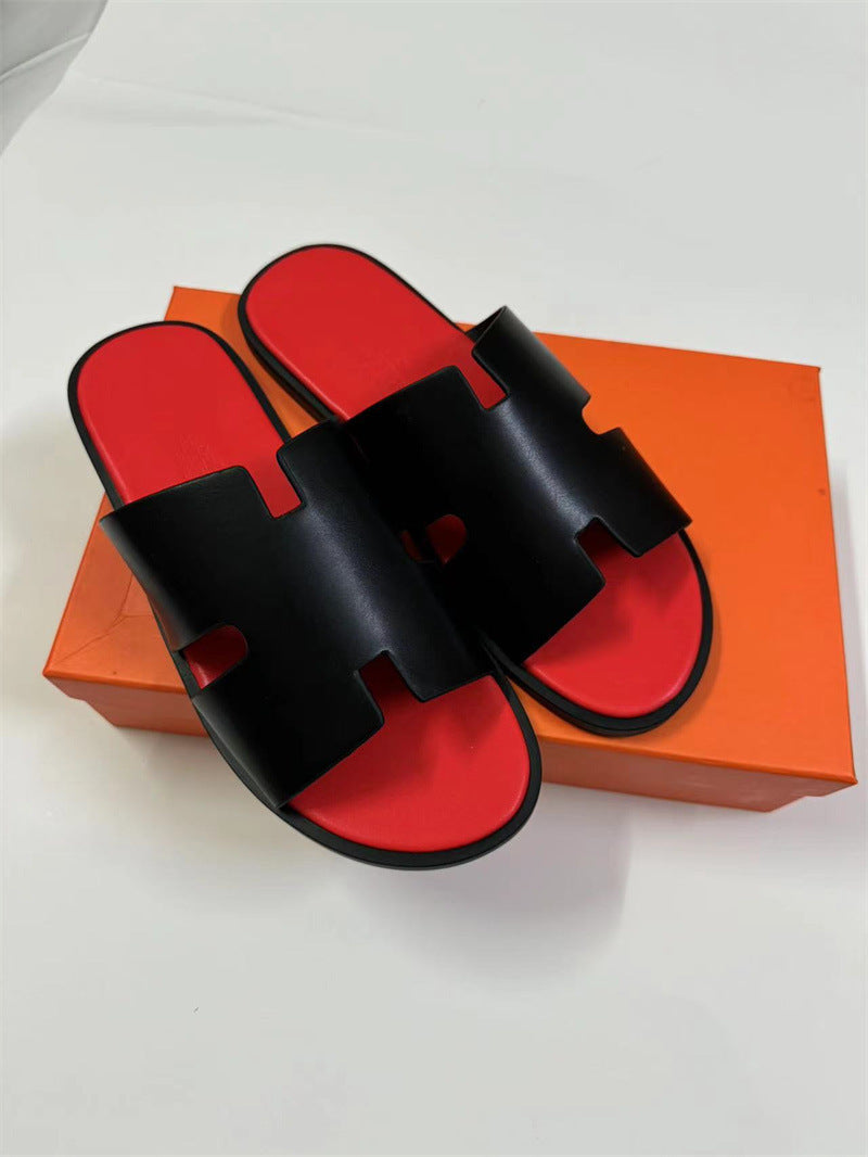 PALM SLIDE | Luxury Leather Casual Slippers UAE