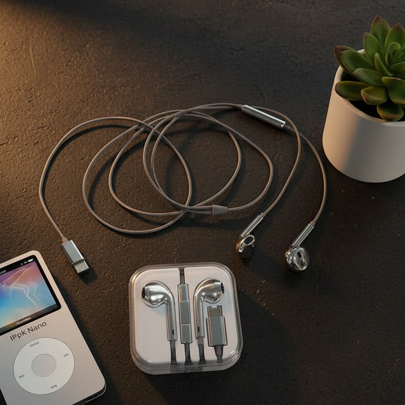 CHROME BUDS — Mirror Finish USB-C Earphones